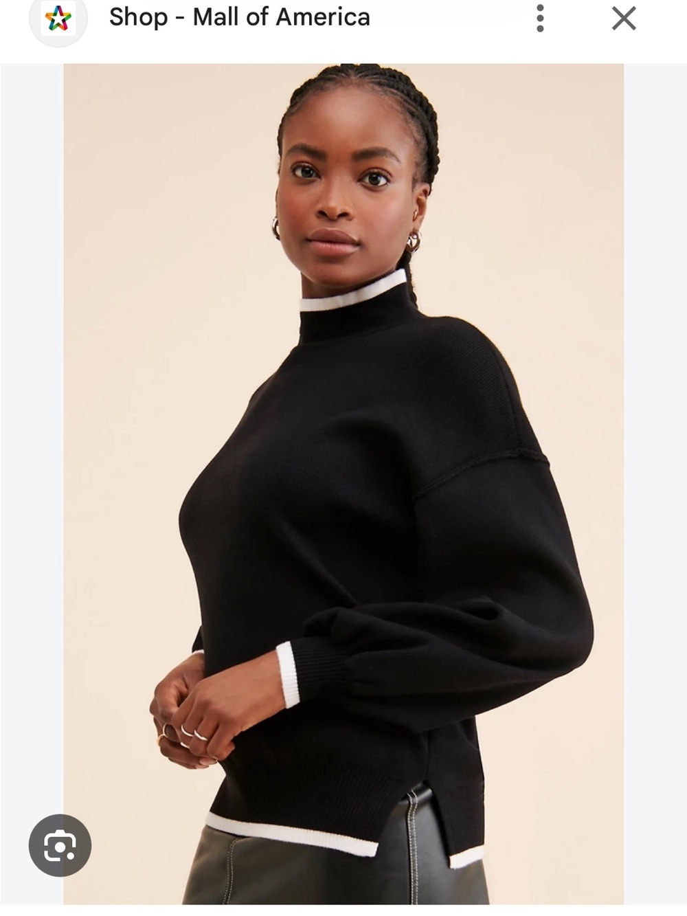 Anthropologie black white sweater